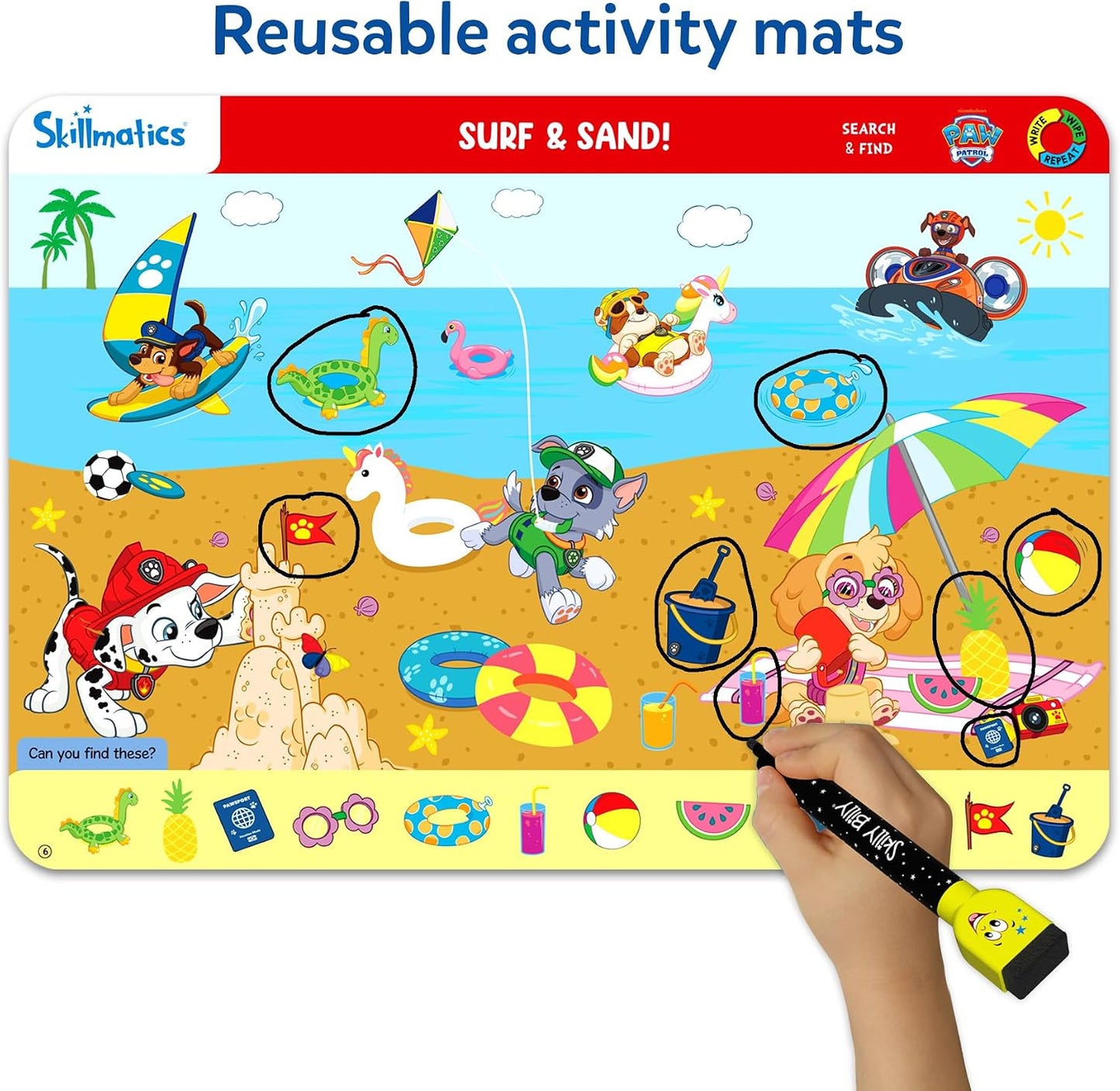Hot Skillmatics Search and Find – PAW Patrol, Reusable Preschool Activity | Learning Activities, Perfect for Toddlers & Kids Who Love Toys, Art & Crafts, Gifts for Boys & Girls Ages 3, 4, 5, 6