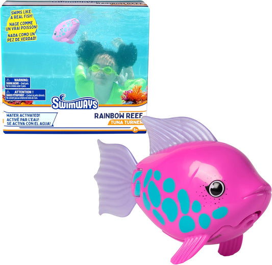 HotSwimWays Rainbow Reef Fish Toy, Kids Swimming Accessories & Water Toys, Learn to Swim Pool Toys for Kids Ages 5 & Up, Batteries Included, Tuna Turner | Realistic Swimming Patterns Inspire Imaginative Play, Toy Supports Swimming Skills, Coordination, an