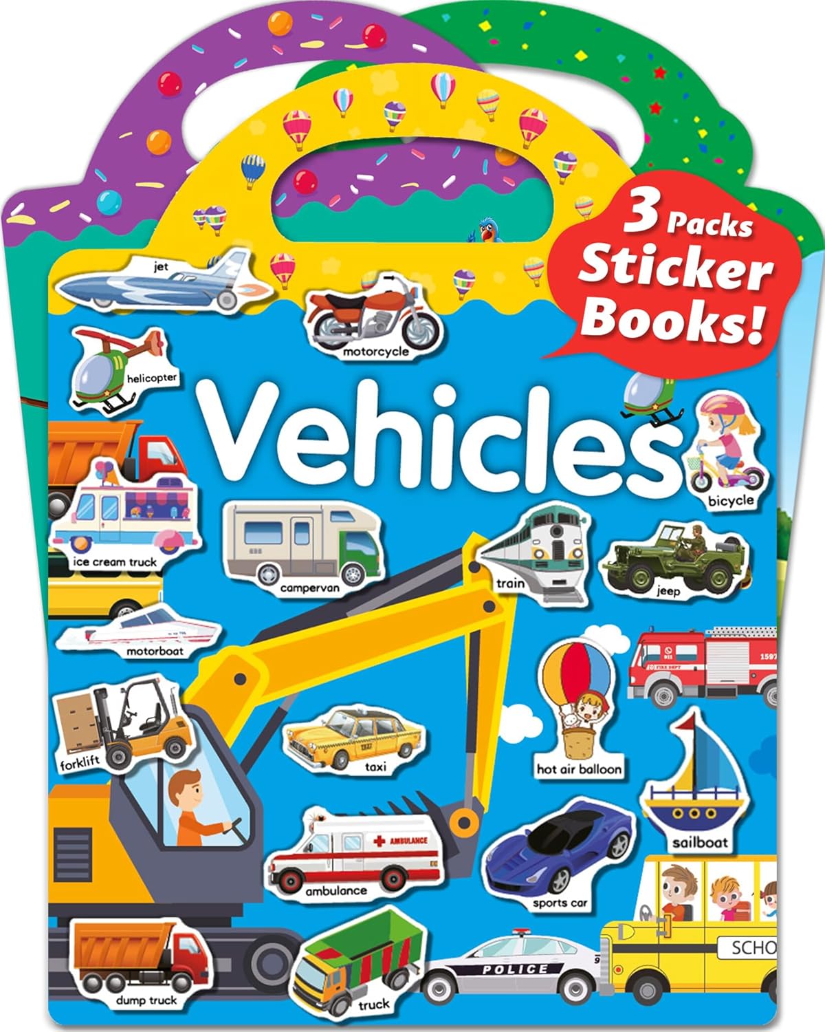 HotWalenced Reusable Sticker Book for Toddlers, Stickers for Kids, Toddler Sticker Book, Toddler Craft Activities, Toddler Travel Toys Boy Girl Birthday Gifts