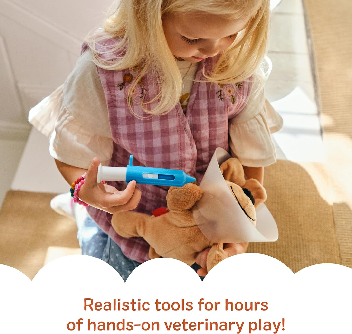 HotMelissa & Doug Examine and Treat Pet Vet Play Set, 24-Piece Animal Doctor Playset with Dog & Cat Plushies, Pet Doctor Kit & Accessories, Preschool Toys for Girls & Boys Ages 3+