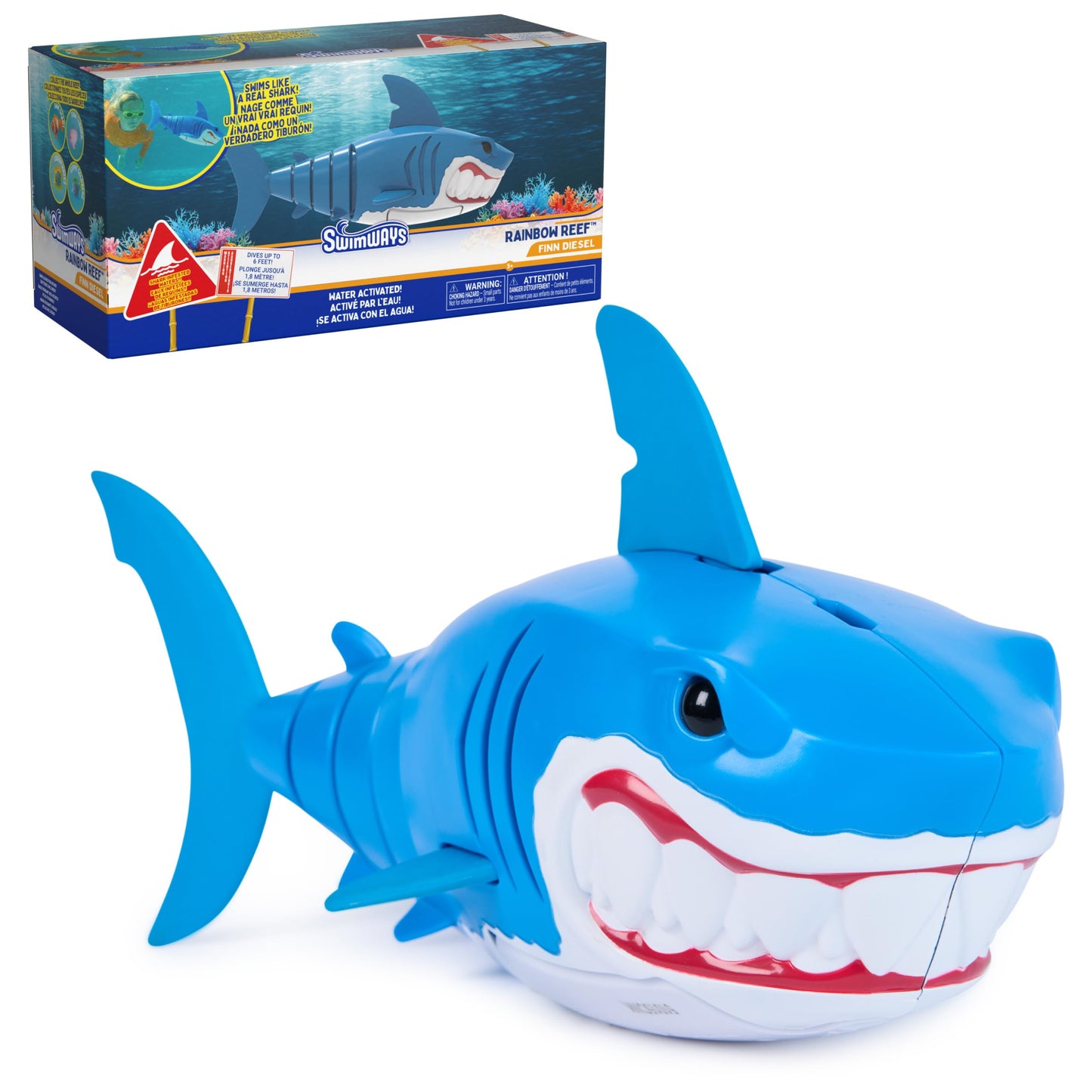 HotSwimWays Rainbow Reef Fish Toy, Kids Swimming Accessories & Water Toys, Learn to Swim Pool Toys for Kids Ages 5 & Up, Batteries Included, Tuna Turner | Realistic Swimming Patterns Inspire Imaginative Play, Toy Supports Swimming Skills, Coordination, an
