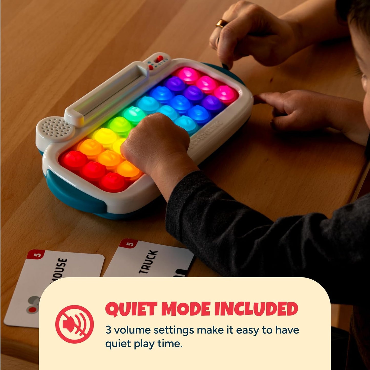 Hot Chuckle & Roar Pop It! ABC & Spelling Keyboard - Multicolor - Smart Letter Guidance with Alphabet Learning Toys - Soft Silicone Keys for Toddler Sensory Toys - Compact Travel Play Kit for Toddlers 1-3