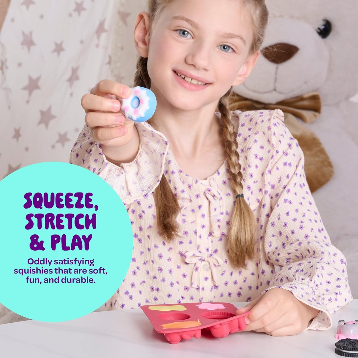 HotTaba Squishy Making Kit for Kids - Gifts for Girls - Kids Crafts - 6 7 8 9 10 11 12 Year Old Girl Birthday Gift - Squishies Craft Kits - Arts and Crafts for Kid for 8-12 - Toys for Girls