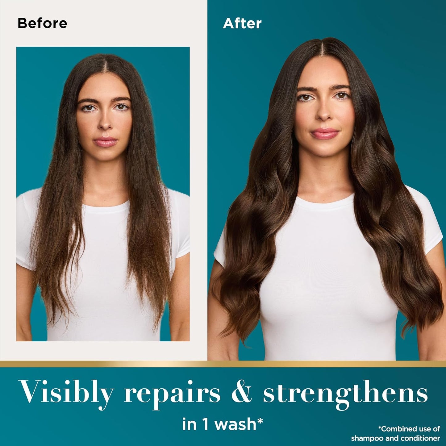 HotOGX Renewing + Argan Oil of Morocco Shampoo & Conditioner Set, Damage Repairing Shampoo & Conditioner Helps Strengthen & Repair Dry, Damaged Hair, Sulfate-Free Surfactants, 13 fl. Oz, 2 Pack