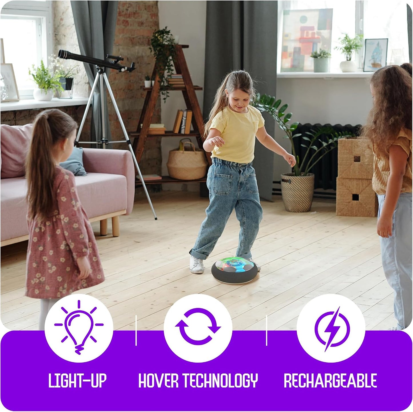 HotNinja Blast Hover Soccer Light-Up Ball, Birthday Gift for Boys, Indoor Toy Games, Kids Gifts for Age 5, 6, 7, 8, 9, 10, 11, 12 Years Old, Boy Toys for Age 3 Years and Up.