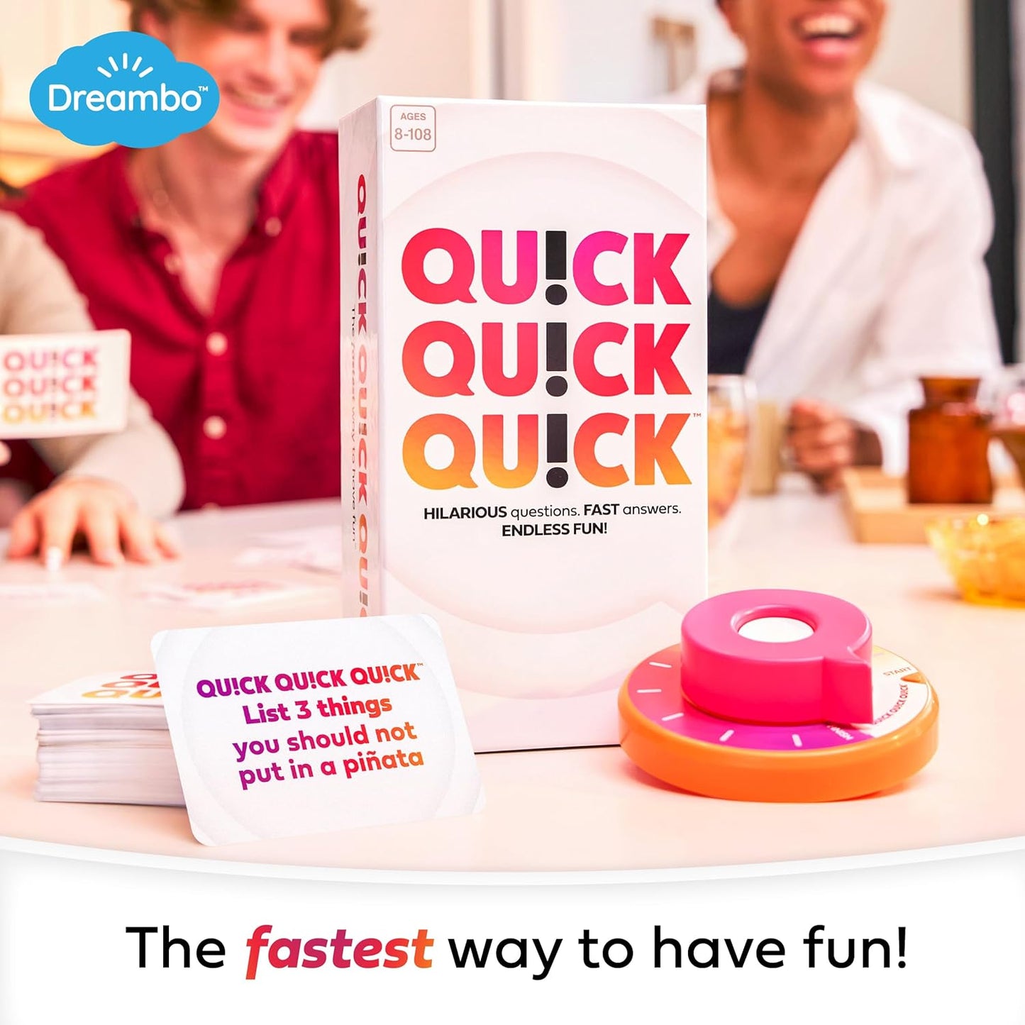 Hot Quick Quick Quick By Relatable, Unleash Your Inner Funny with The Ultimate Party Games for Friends and Family Game Night, Perfect Adult Games & Kids Games, The Fastest Way to Have Fun, Ages 8 to 108