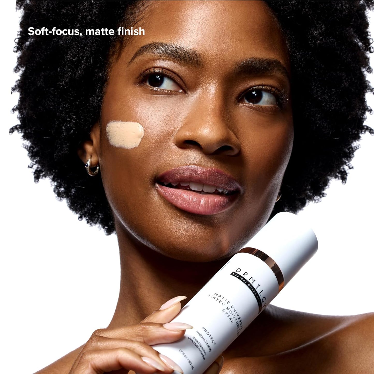 HotDRMTLGY Matte Universal Tinted Moisturizer SPF 46 | Matte Tinted Sunscreen | Oil absorption, Soft-focus matte finish, Shine control, Niacinamide, Hyaluronic acid, Vitamin E