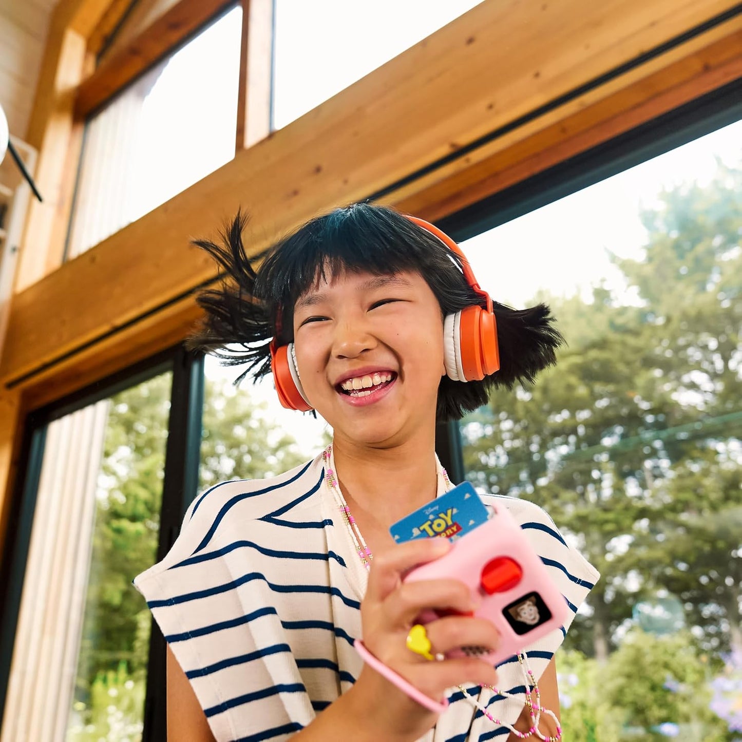 HotYoto Mini (2024 Edition) + Make Your Own Card – Kids Screen-Free Bluetooth Audio Player, All-in-1 Travel Device Plays Stories Music Podcast Radio Ok-to-Wake Clock, Use as Speaker or with Headphones
