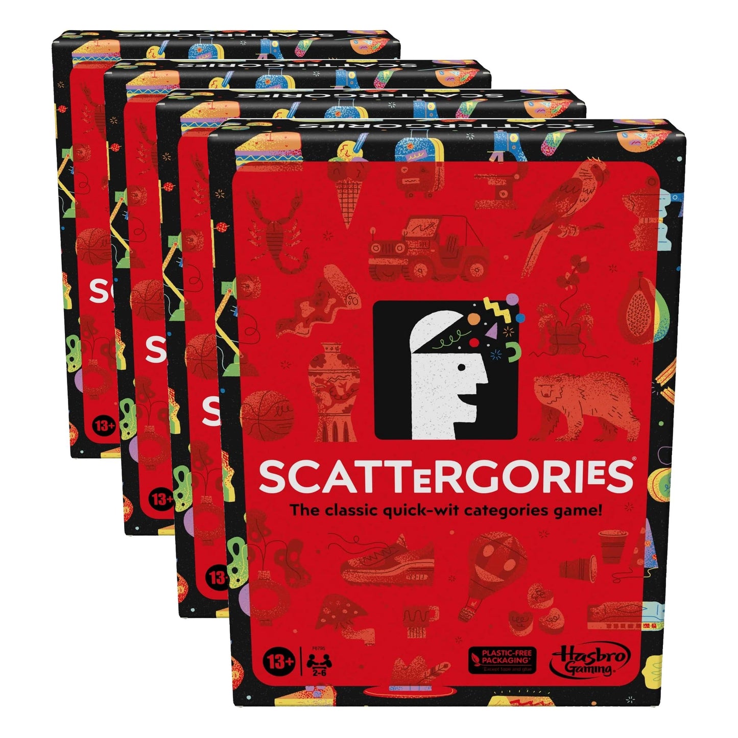 HotHasbro Gaming Scattergories Classic Game, Party Game for Adults and Teens Ages 13 and up, Board Game for 2+ Players