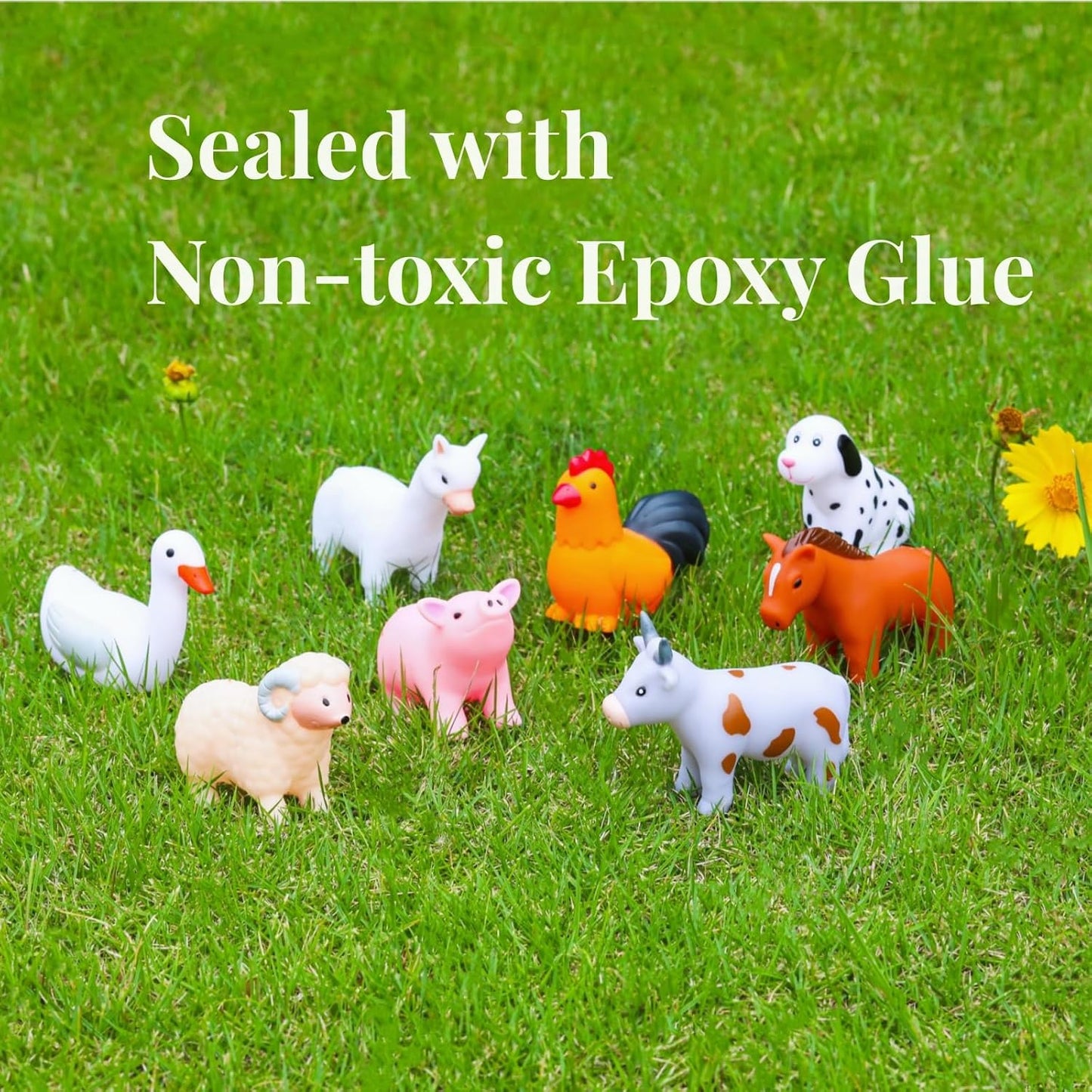 Hot XY-WQ Bath Toys No Hole, for Infants 6-12& Toddlers 1-3, No Hole Bathtub Toys (Animal Ⅱ, 8 Pcs with Mesh Bag)
