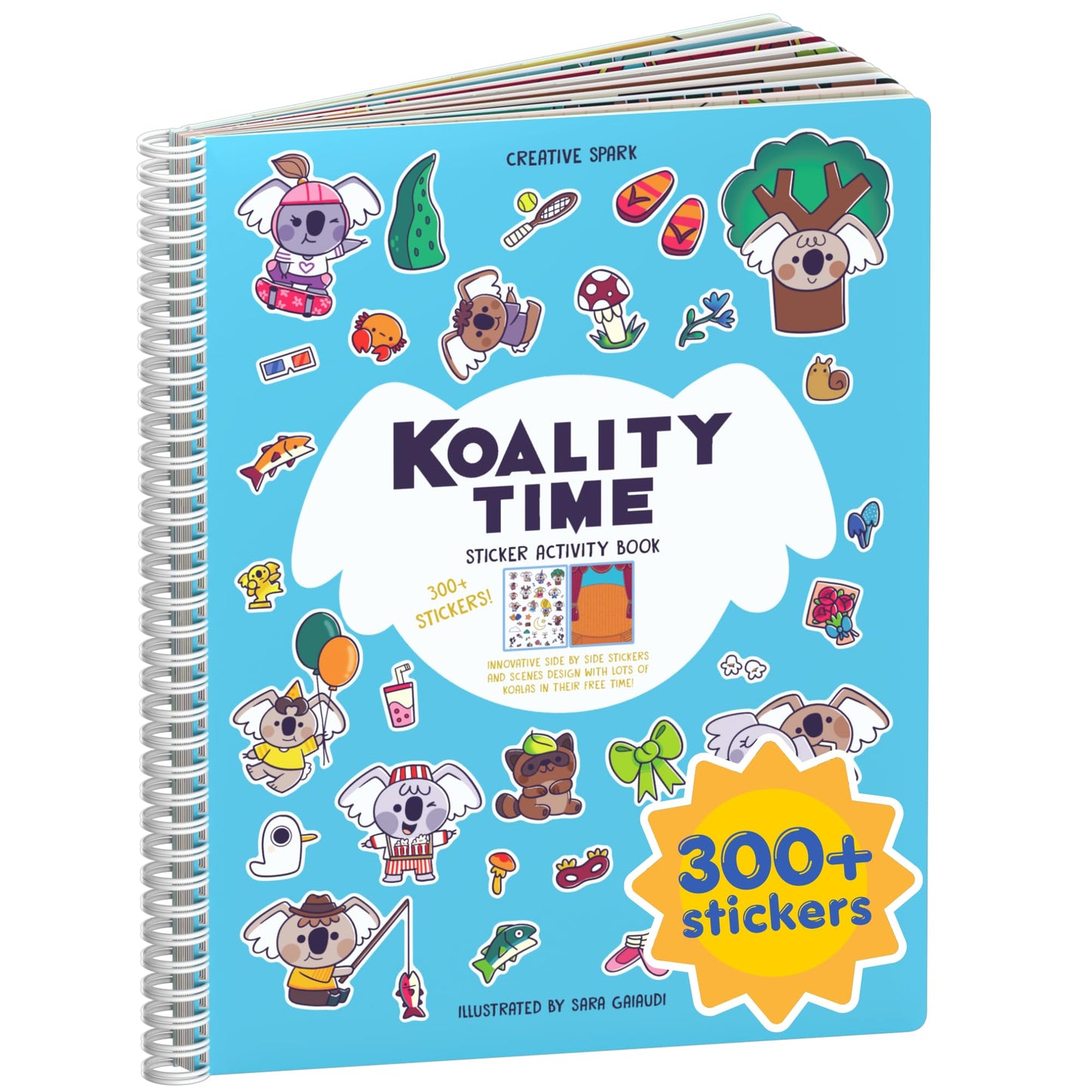 HotAnimals Habitat 500+ Kids Sticker Book by Cupkin Toddler Airplane Travel Activity Coloring and Sticker Book, Road Trip Essentials, 12 Coloring Pages + 12 Scenes for Ages 2–8 Years