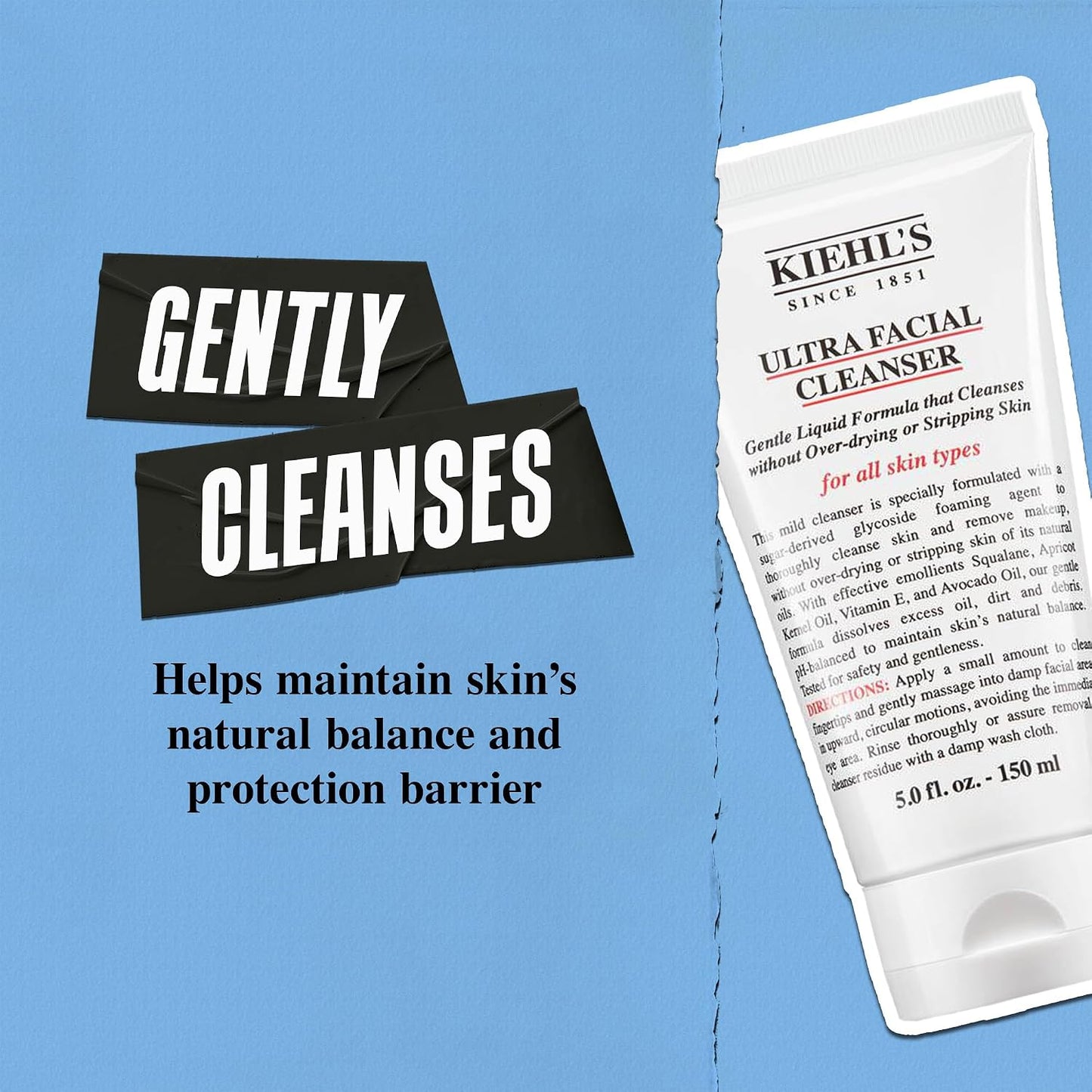HotKiehl's Ultra Facial Cleanser, Lightweight Foamy Facial Cleanser, Enriched Formula that Replenishes Skin Barrier, Gently Exfoliates and Moisturizes, Suitable for All Skin Types, Paraben Free
