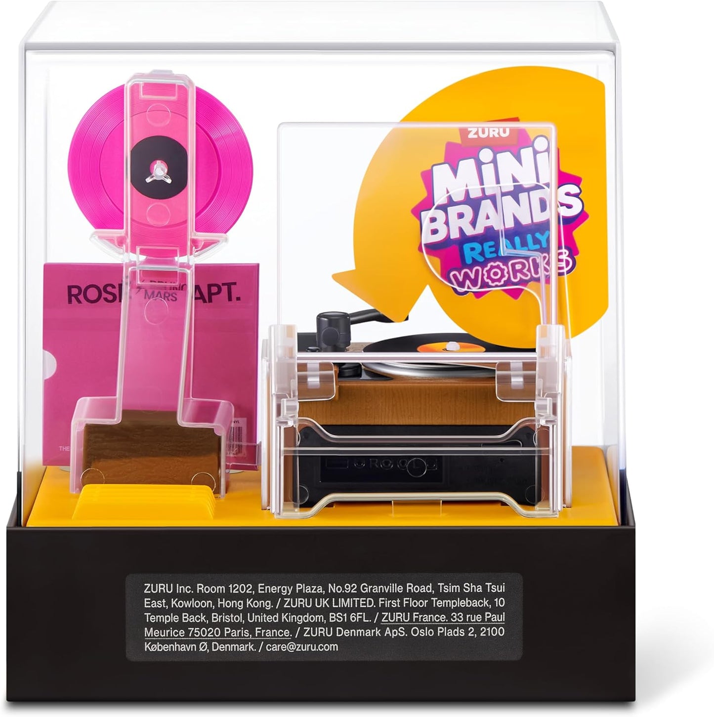 HotMini Brands Really Works Vinyl Playset Series 1 by ZURU – Functional Mini Vinyl Record Player with Actual Music Playback, Includes Record & Stand, Collectible Toy for Kids, Gen Z & Adults
