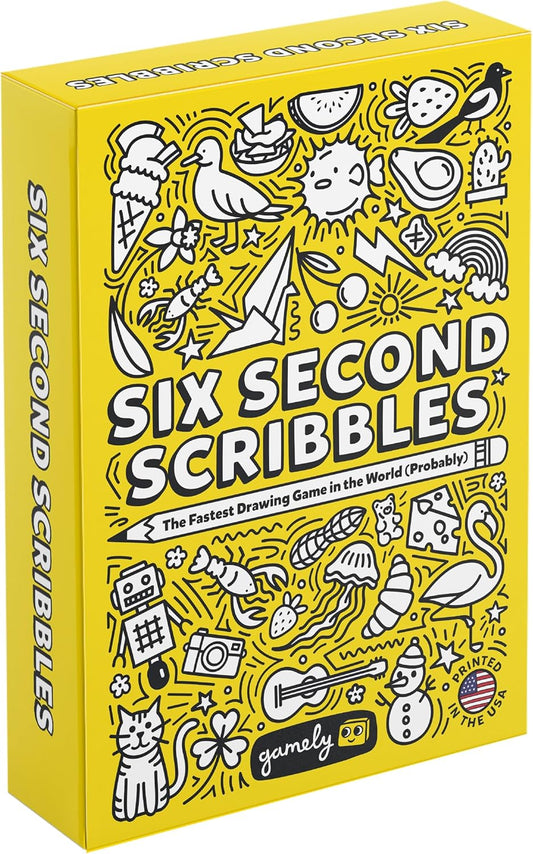 Hot Six Second Scribbles: The frantically Fast and fantastically Fun Drawing Game | A Family Friendly Party Game for Children, Teens and Adults (New Edition)