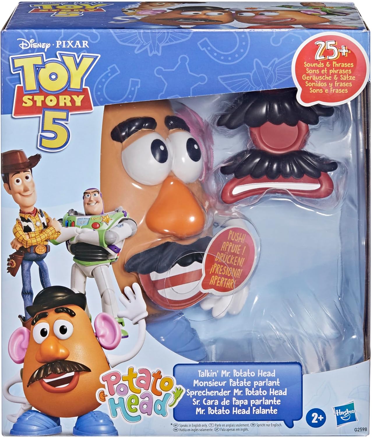 HotPotato Head Disney Pixar Toy Story 5 Talkin' Mr. Potato Head with 25+ Sounds and Phrases, Preschool Toys for Kids 2+
