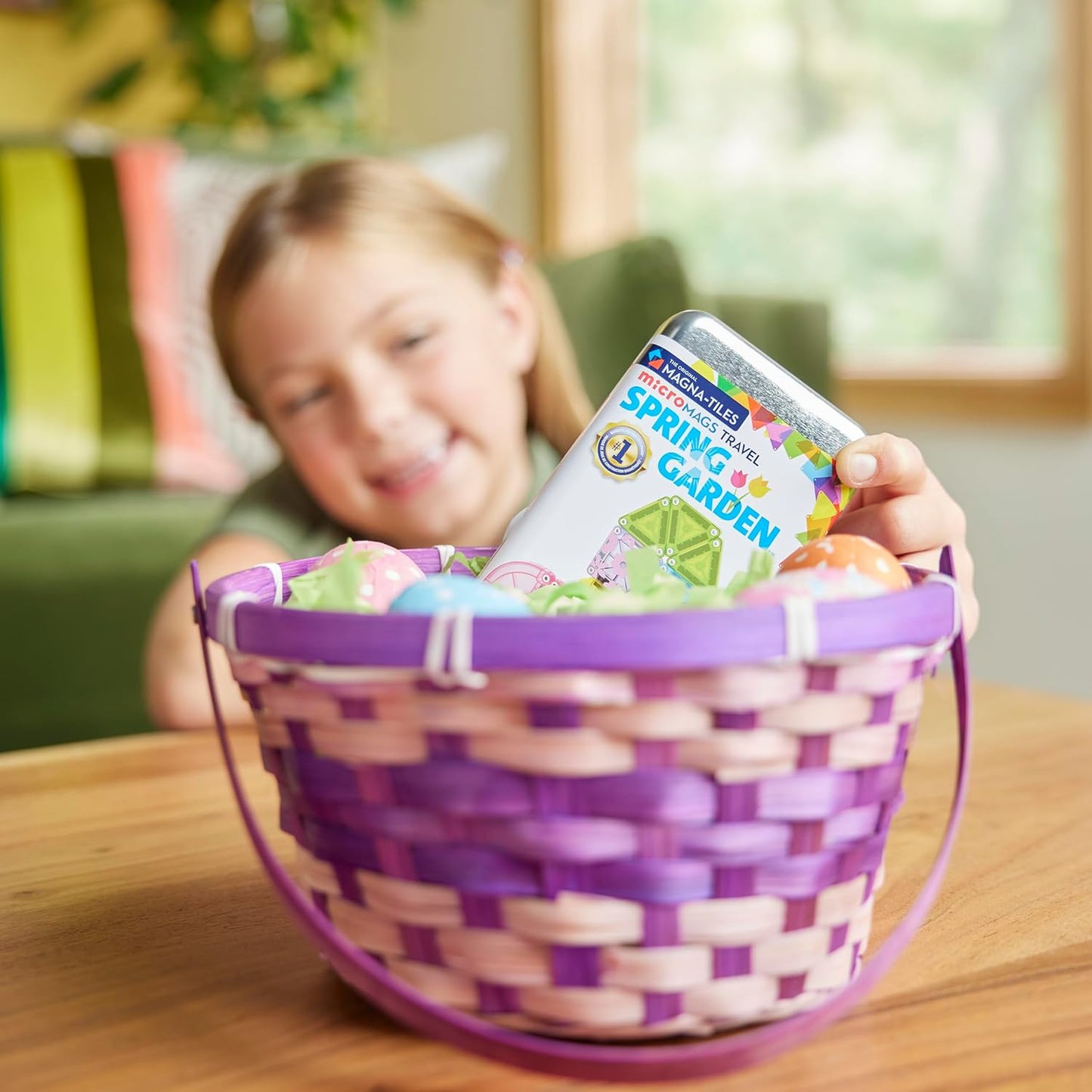 Hot MAGNA-TILES microMAGS 24-Piece Spring Garden Travel Set, The Original Magnetic Building Brand