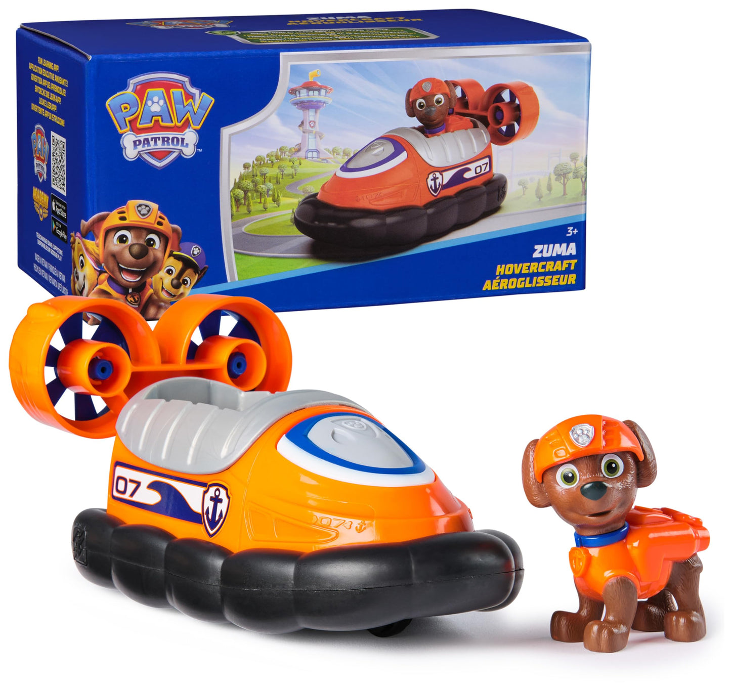 Hot Paw Patrol, Rubble’s Bulldozer Toy Truck with Collectible Action Figure, Sustainably Minded Kids Toys for Boys & Girls Ages 3 and Up