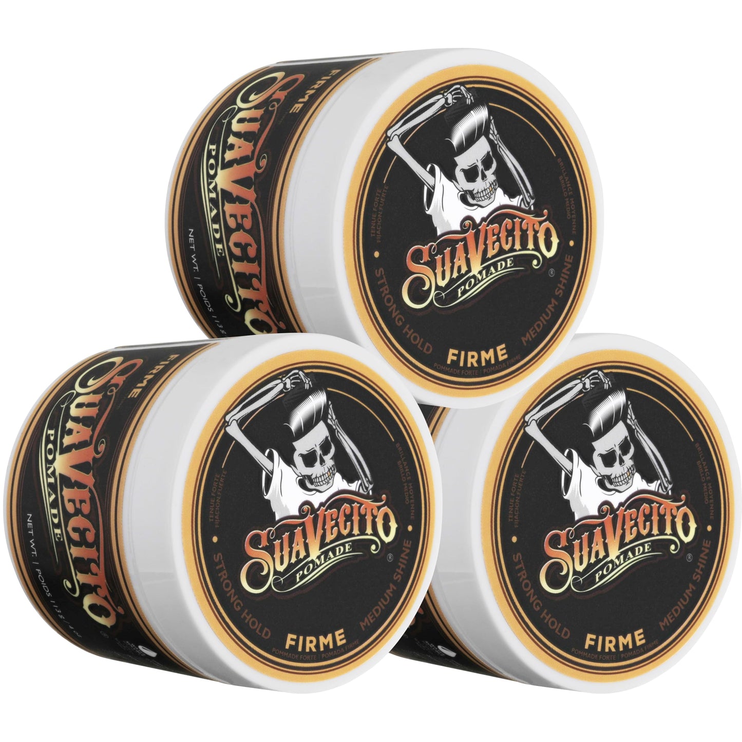 HotSuavecito Pomade Firme (Strong) Hold 4 oz, 1 Pack - Pomade For Men - Medium Shine Water Based Wax Like Flake Free Hair Gel - Easy To Wash Out - All Day Hold For All Hair Styles