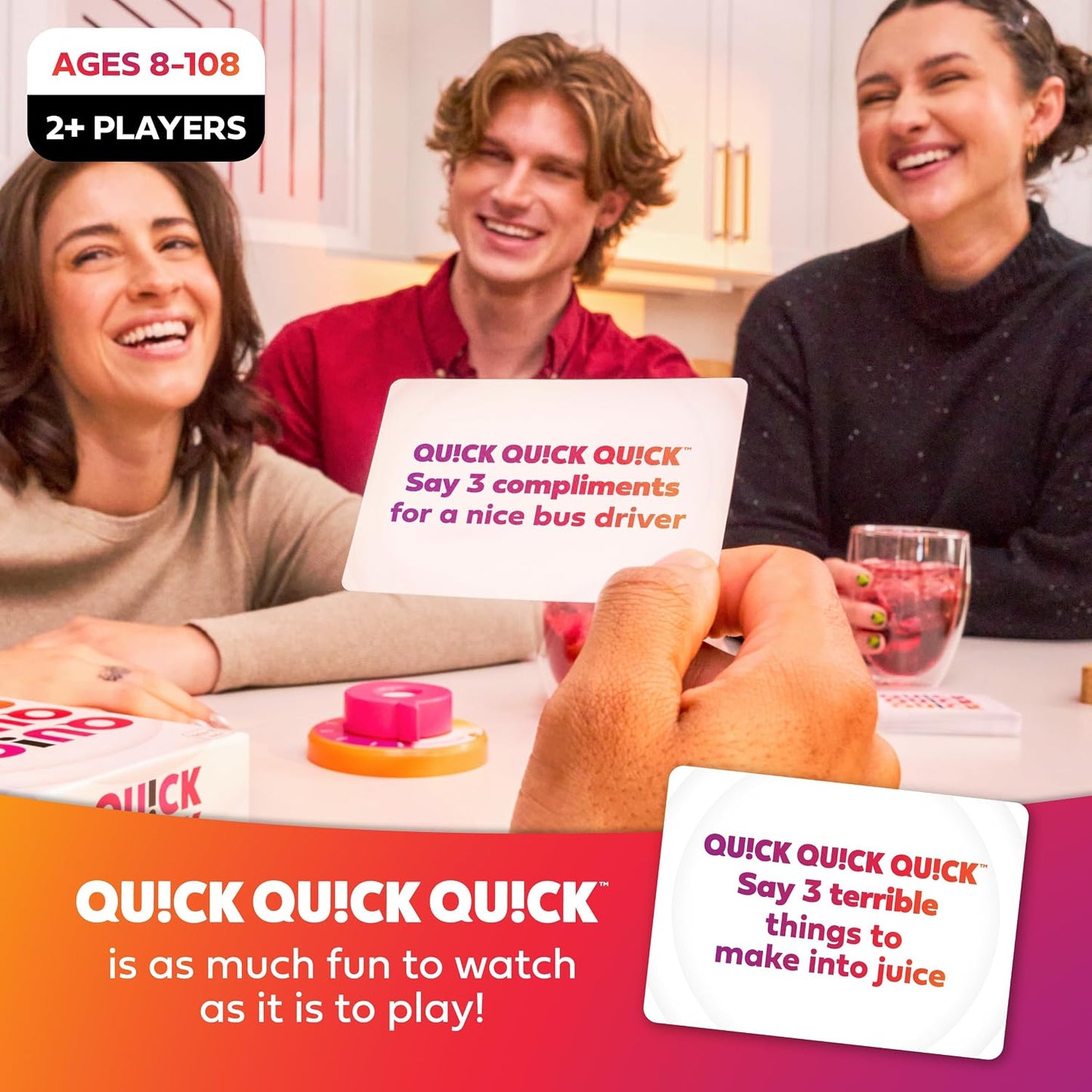 Hot Quick Quick Quick By Relatable, Unleash Your Inner Funny with The Ultimate Party Games for Friends and Family Game Night, Perfect Adult Games & Kids Games, The Fastest Way to Have Fun, Ages 8 to 108