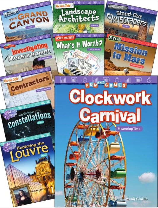 Hot Measurement, Data and Geometry for Third Grade, 10-Book Set (Mathematics in the Real World)