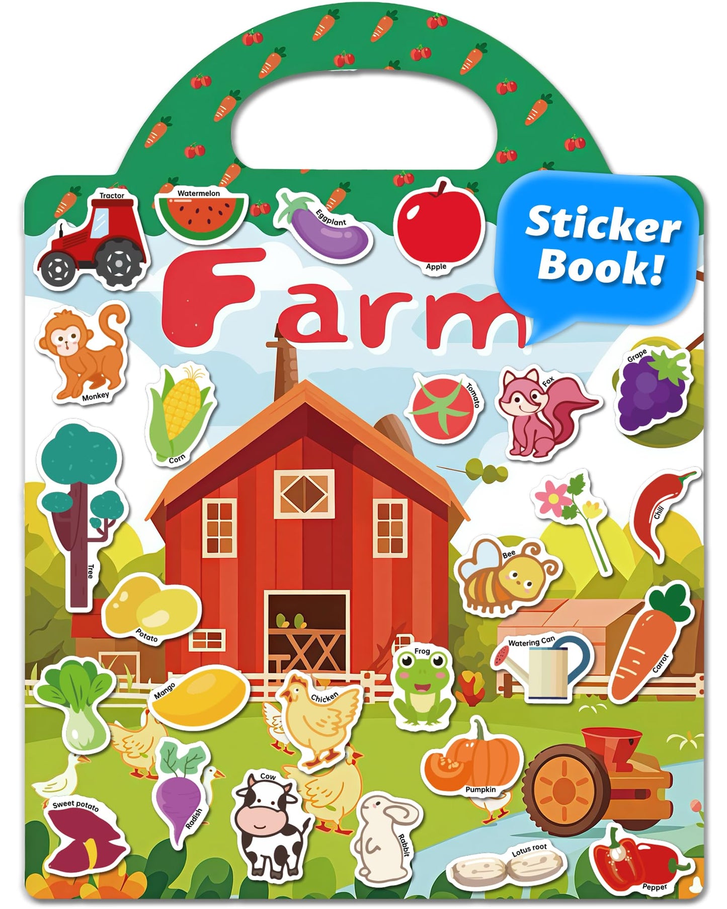 HotWalenced Reusable Sticker Book for Toddlers, Travel Stickers for Kids, Toddler Craft Activities Toys, Birthday Gifts for Boys & Girls