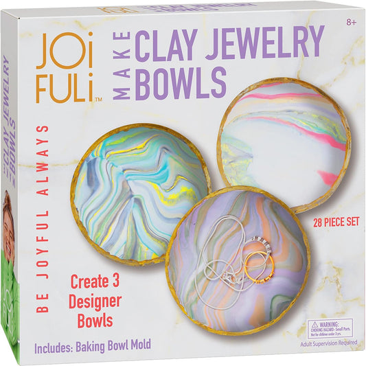 HotJOiFULi Make Your Own Clay Jewelry Bowls Arts and Crafts Kit for Girls Kids Ages 8 9 10 11 12 Years Old