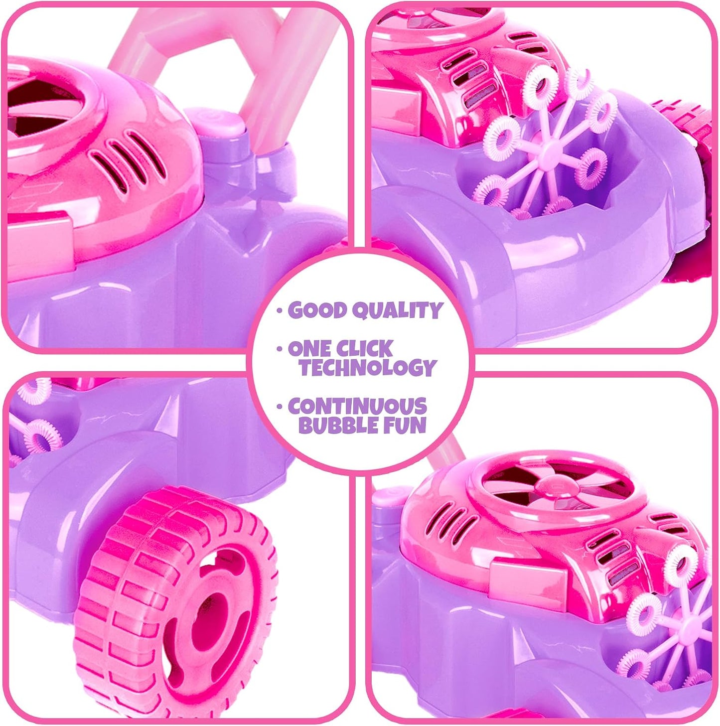 HotArtCreativity Bubble Lawn Mower for Toddlers 1-3, Bubble Machine for 1-Year-Old Girl Gifts, Toddler Outdoor Toys for 2-Year-Old Girl Birthday Gift, Push Summer Gardening Toys for Toddlers Age 1 2 3 +