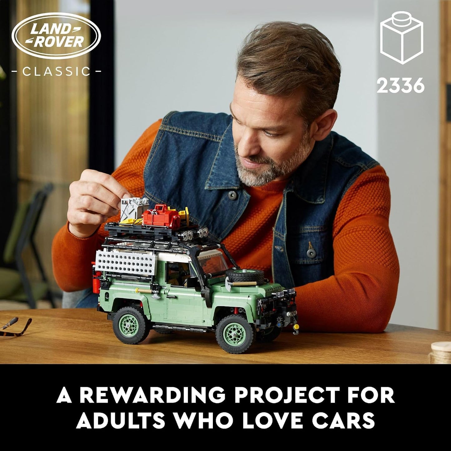 HotLEGO Icons Land Rover Classic Defender 90 - Building Set for Adults, Ages 18+ - Model Car Kit for Home Office, Desk Decor W/Realistic Details - Gift for Men & Women - 10317