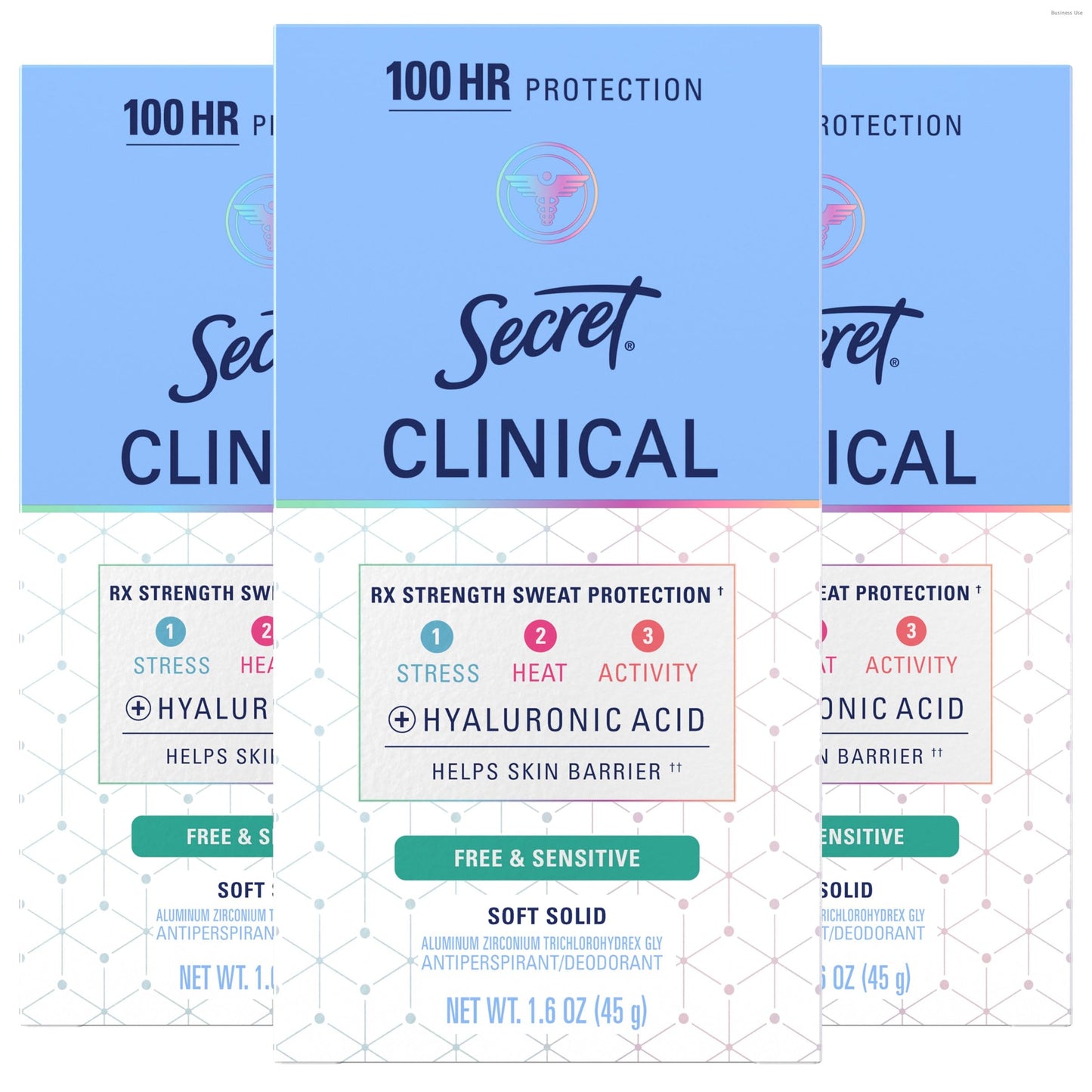 HotSecret Clinical Strength Antiperspirant Deodorant for Women, Stress Response, 3X Stress & 72hr Sweat & Odor Protection, PH Balancing Minerals, Soft Solid, 1.6 oz (Pack of 3)