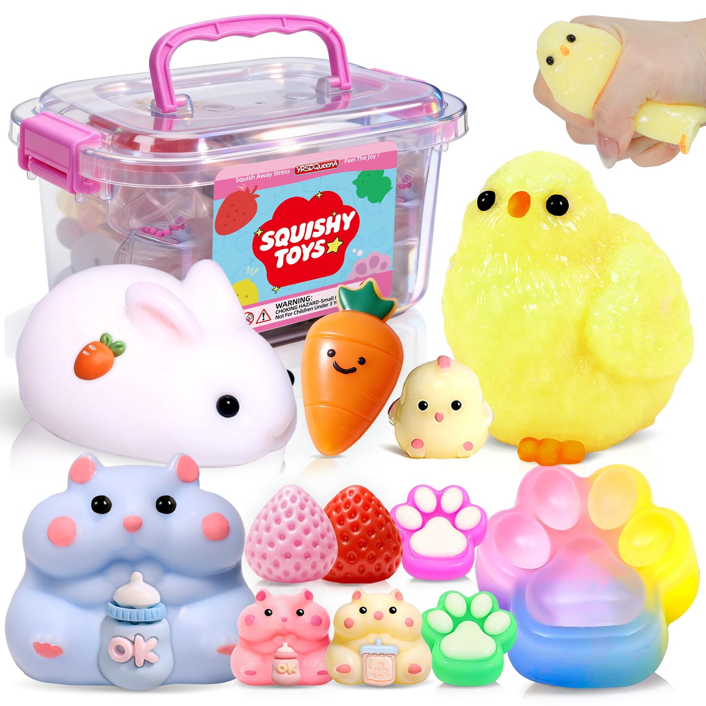 Hot10 Pack Taba Squishy Toys kit with Toy Box-Squeeze Toys Kawaii taba Squishies Stress Relief Toys Party Favors for Kids 4-8 8-12, Squishy Fidget Toys for Kids , Birthday Gifts Toys for Girls 8-10