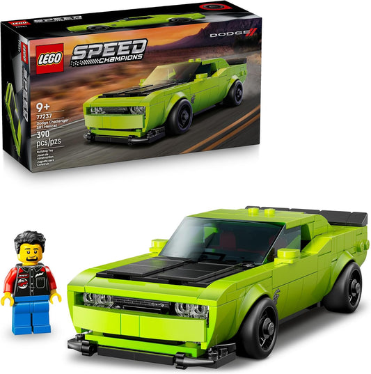 Hot LEGO Speed Champions Dodge Challenger SRT Hellcat Sports Car Toy - Building Set for Learning, Play and Display - Kids Toy for Boys and Girls, Ages 9+ - Birthday Gift Idea for Race Car Fans - 77237