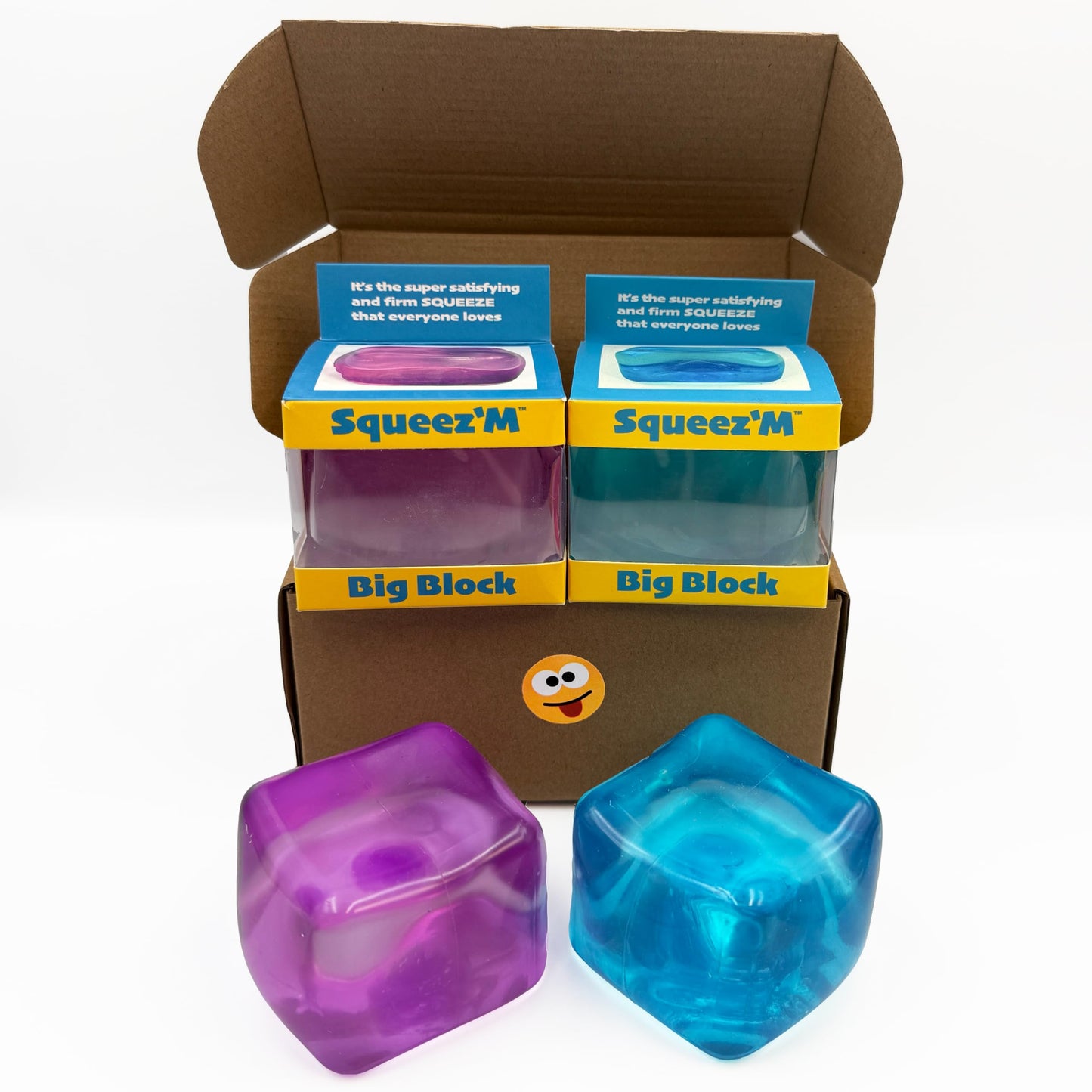 HotOriginal Big Block Premium Stress Cube, Squishy Fidget Toy, Kids & Adults | Non-toxic ASTM certified, US family-owned, easy replacement, jumbo sensory squeeze cube for stress relief & focus