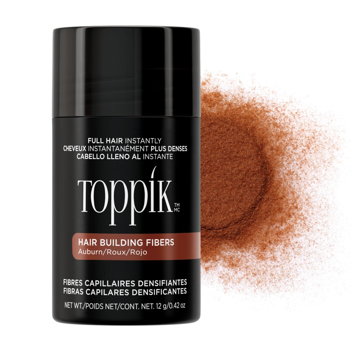 HotToppik Hair Building Fibers, Fill In Fine or Thinning Hair Instantly Thicker, Fuller Looking Hair 9 Shades,4 size options