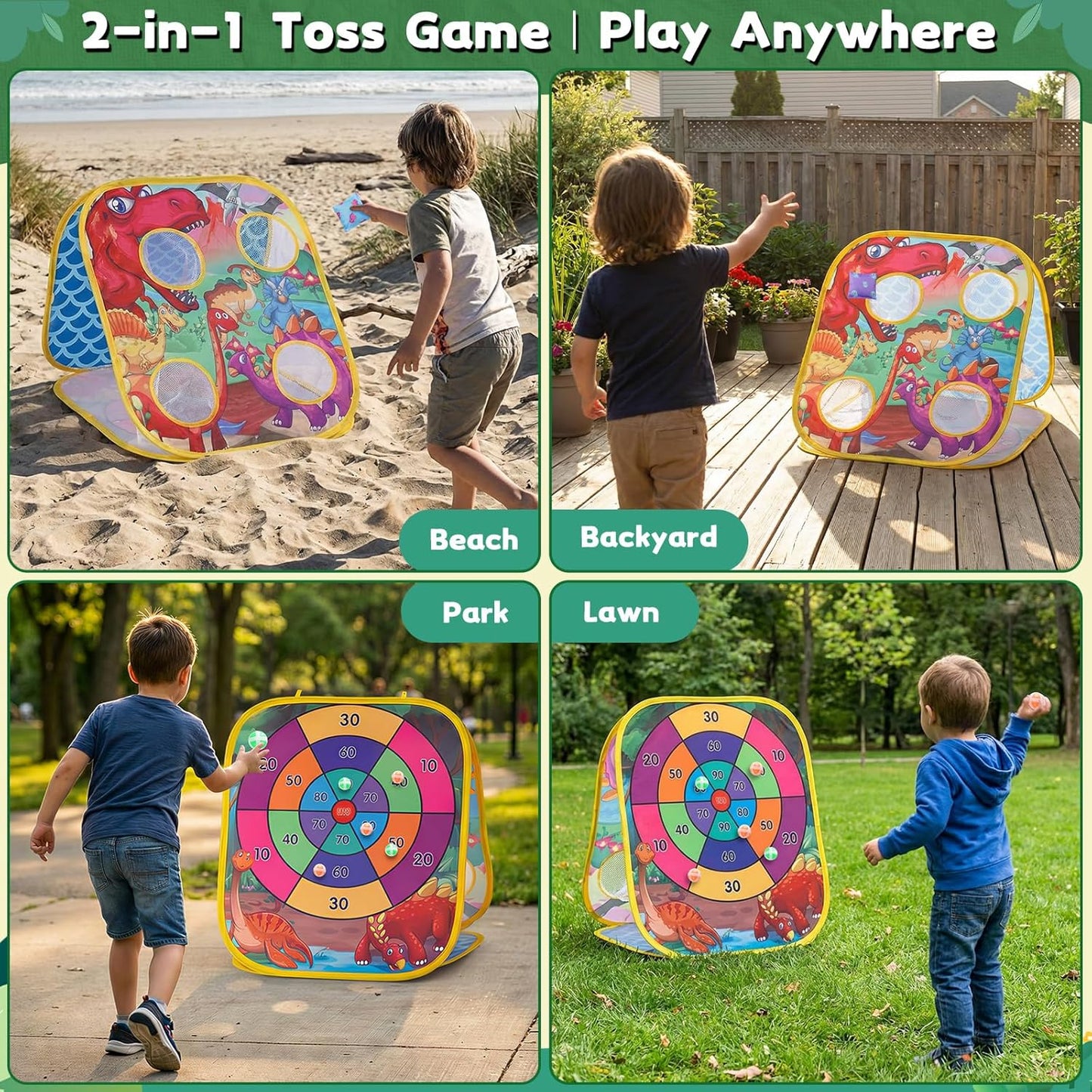 Hot Bean Bag Toss Game for Kids - Cornhole Board Outdoor Toys for Toddlers -Party Activities Carnival Outside Yard Backyard Beach Lawn Games Toy for Kid Boys Girls Age 3 4 5 6 7 8 Year Old Birthday Gifts