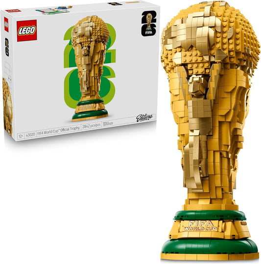 HotLEGO Editions FIFA World Cup Official Trophy Building Set - Kit for Display in Bedroom, Home Office, Book Shelf - Soccer Fans Collectible - W/World Cup 2026 Minifigure - Gift for Birthdays - 43020