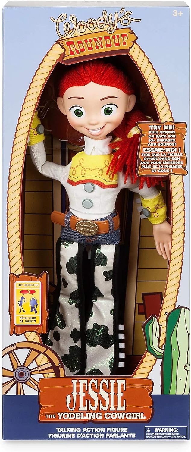 HotDisney Store Official Jessie Interactive Talking Action Figure from Toy Story, Features Sounds and Phrases from The Movies, Interacts with Other Figures and Toys