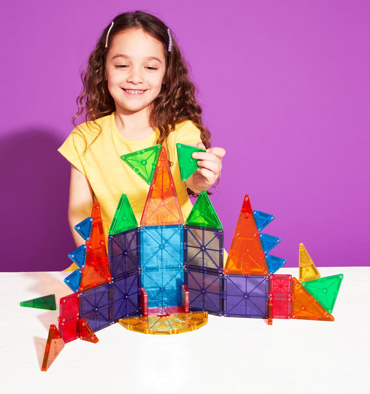 HotMAGNA-TILES® Combo 46-Piece Magnetic Construction Set, The Original Magnetic Building Brand
