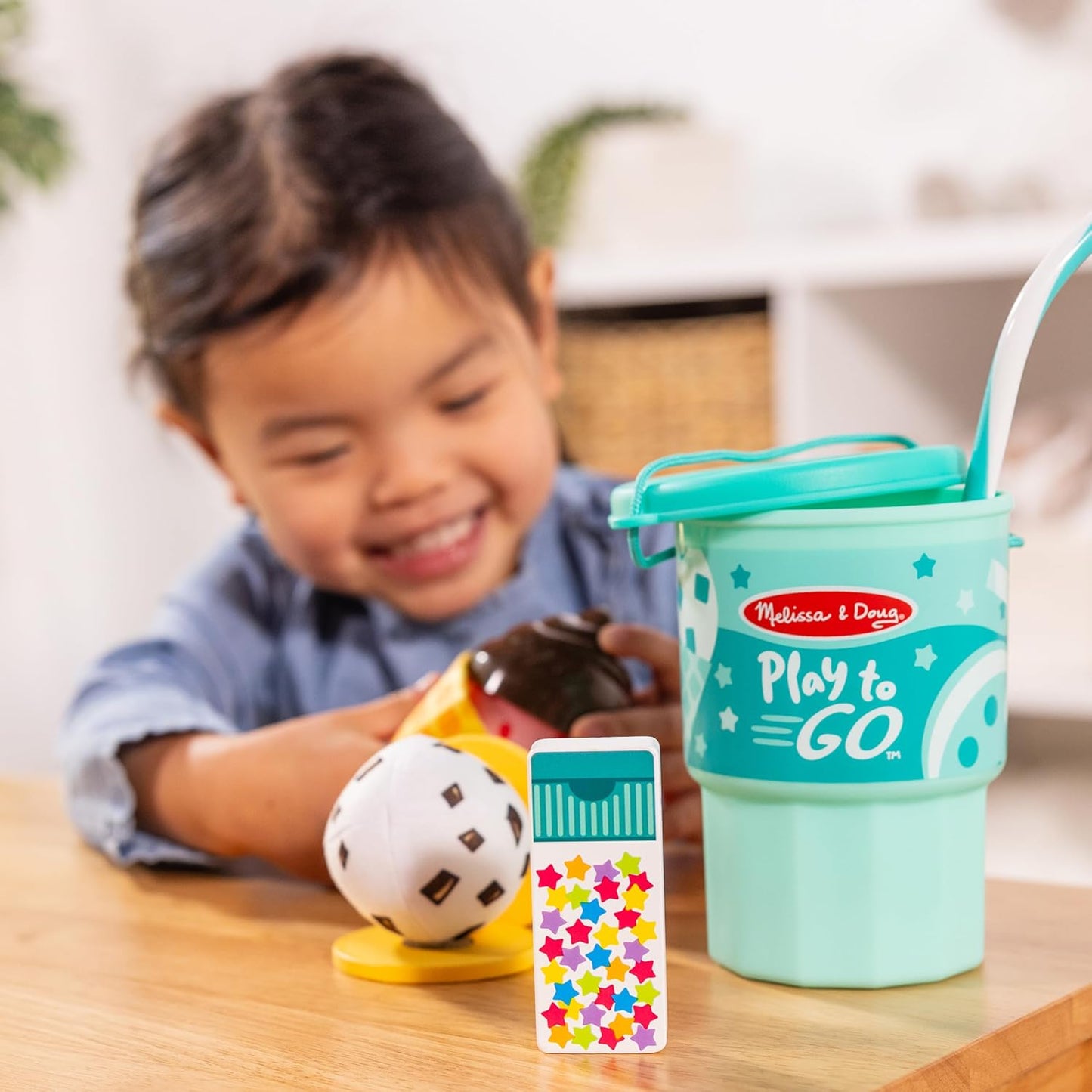 Hot Melissa & Doug Play to Go Cups Food Playset Bundle (2-Pack) - Travel Toys and Pretend Play Food with Fidget Lids for Road Trip Activities for Kids