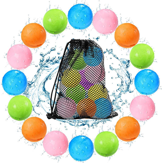 Hot Tlitlimom 16Pcs Reusable Water Bomb Balloons, Pool Beach Toys for Kids ages 3-12, Summer Toy Water Toy for and Girls, Outdoor Activities Water Games Toys Self Sealing Water Splash Ball for Fun