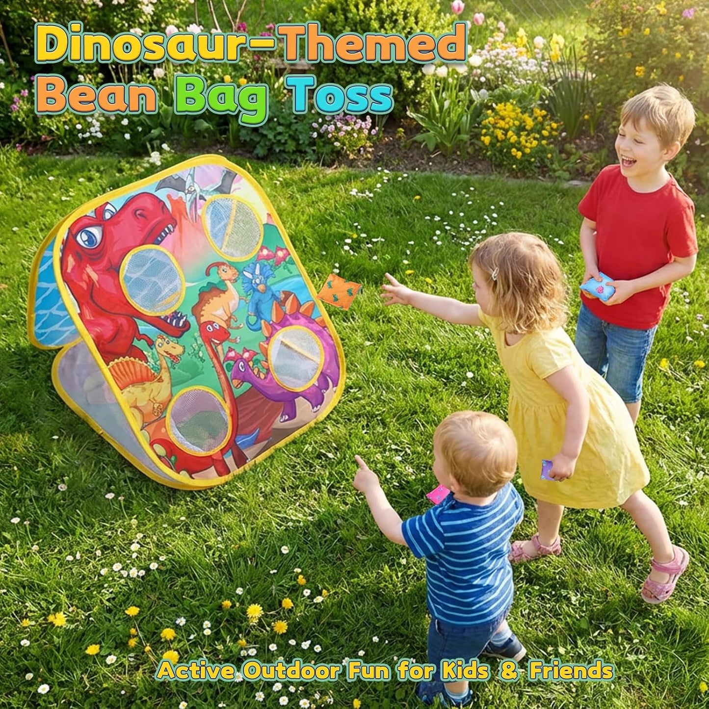 Hot Bean Bag Toss Game for Kids - Cornhole Board Outdoor Toys for Toddlers -Party Activities Carnival Outside Yard Backyard Beach Lawn Games Toy for Kid Boys Girls Age 3 4 5 6 7 8 Year Old Birthday Gifts
