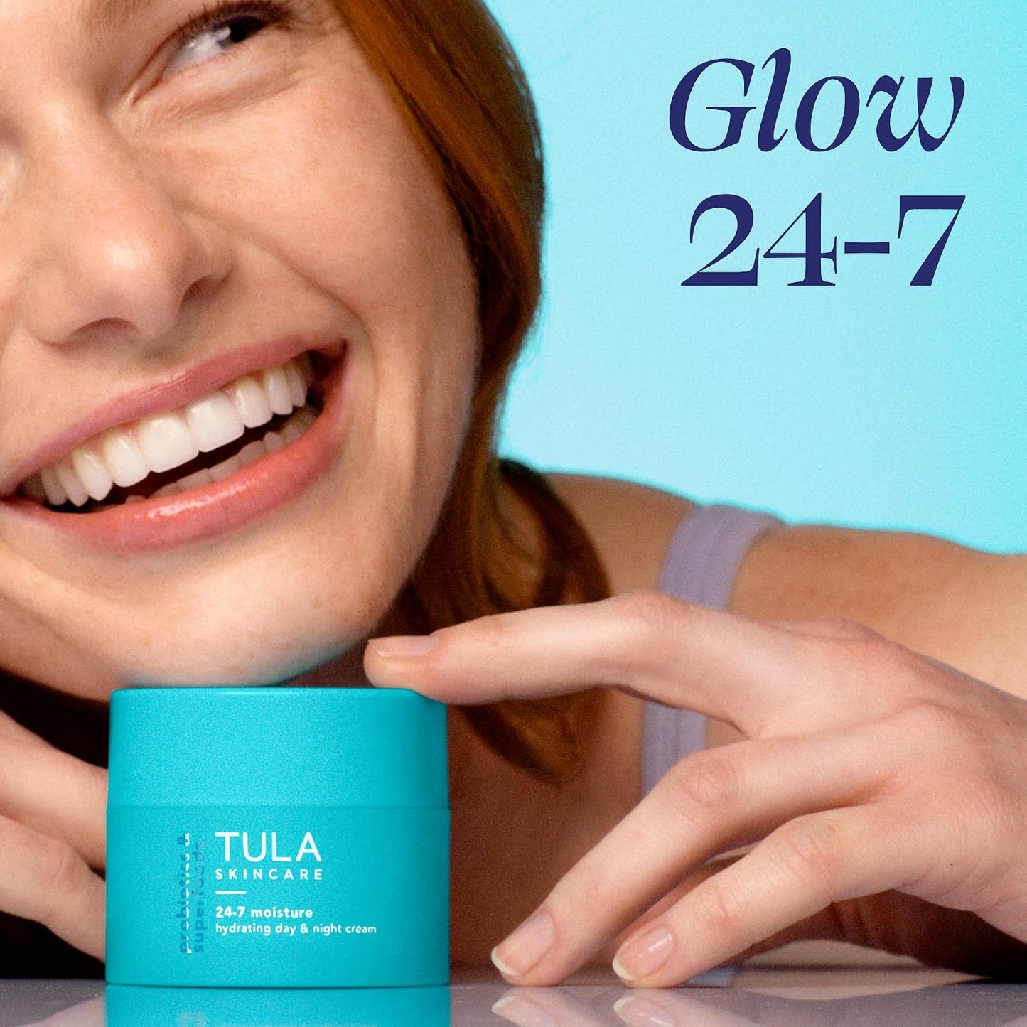 HotTULA Skincare 24-7 Hydrating Day & Night Cream, Anti-Aging Face Moisturizer for Dryness & Dullness with Prebiotic Extracts & Hyaluronic Acid