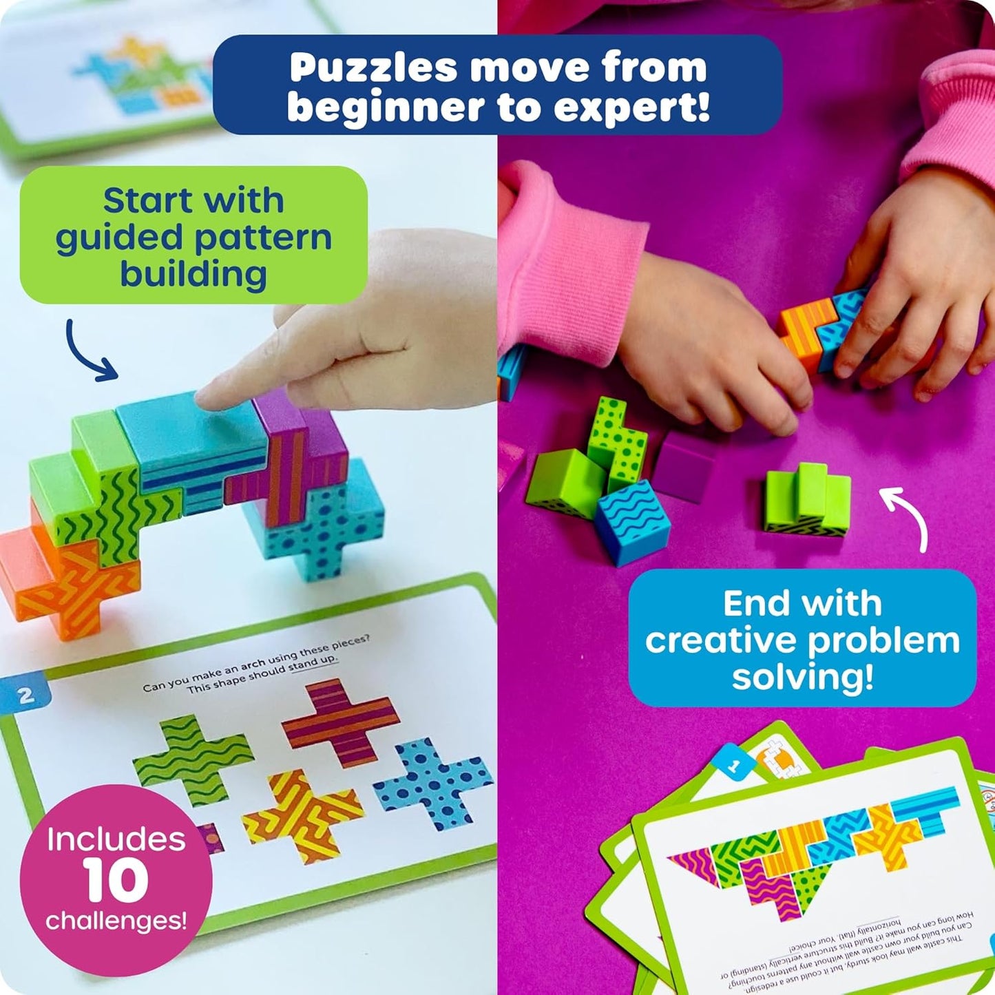 HotLearning Resources STEM Explorers Brainometry - 3D Puzzle Games for Kids, Kids Travel Games, Brain Teaser Puzzles, Pattern Memory Game, Brain Game Toys, Classroom Toys, 5 Year Old Boy and Girl Gifts