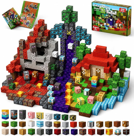 Hot Magneverse 200 PCS 0.8in Magnetic Blocks - Magnet Toys for Kids, Magnetic Building Blocks Cubes, Stacking Magnets, School STEM Toys Birthday Gifts for Boys and Girls Age 3+ Years Old (Theme: Portal)