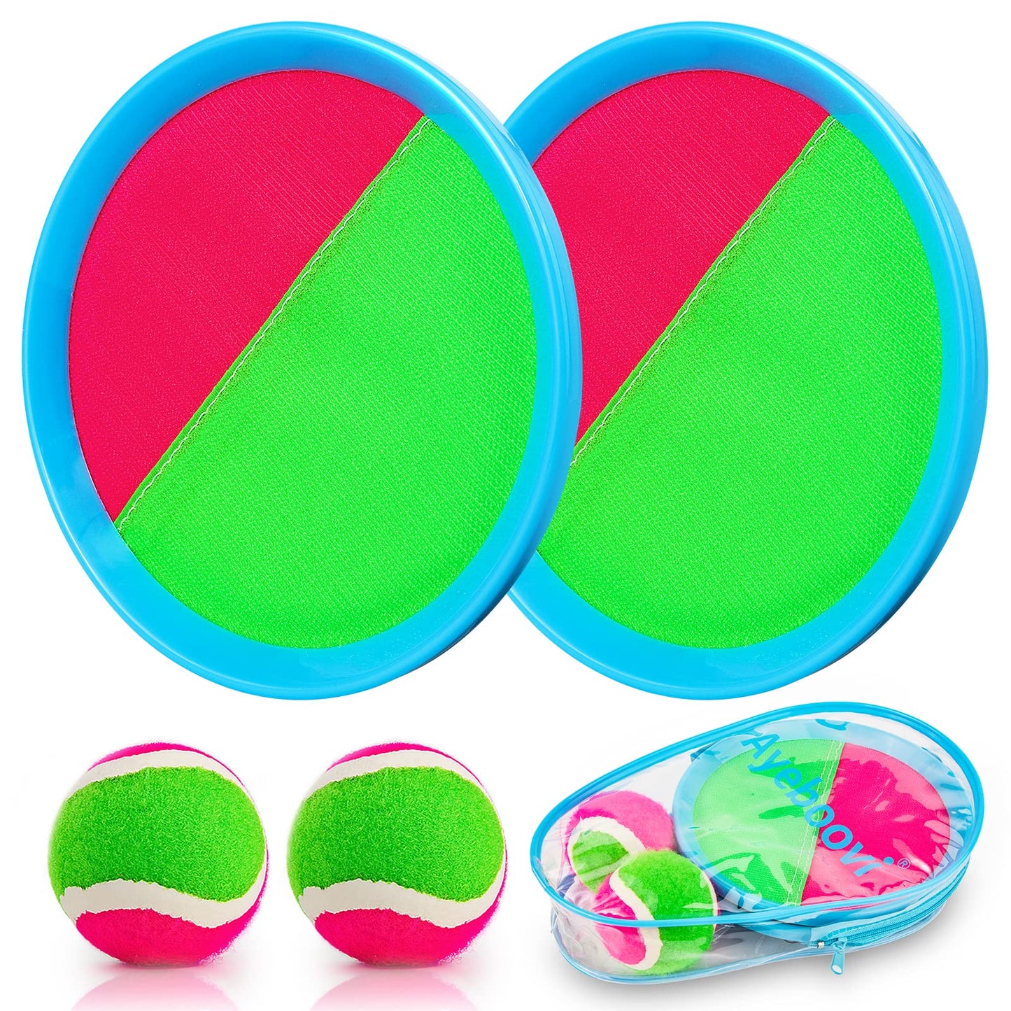 HotAyeboovi Toss and Catch Ball Game Outdoor Toys for Kids Yard Games Beach Toys Outside Games for 3 4 5 6 7 8 9 10 Year Old Boys Girls (Upgraded)