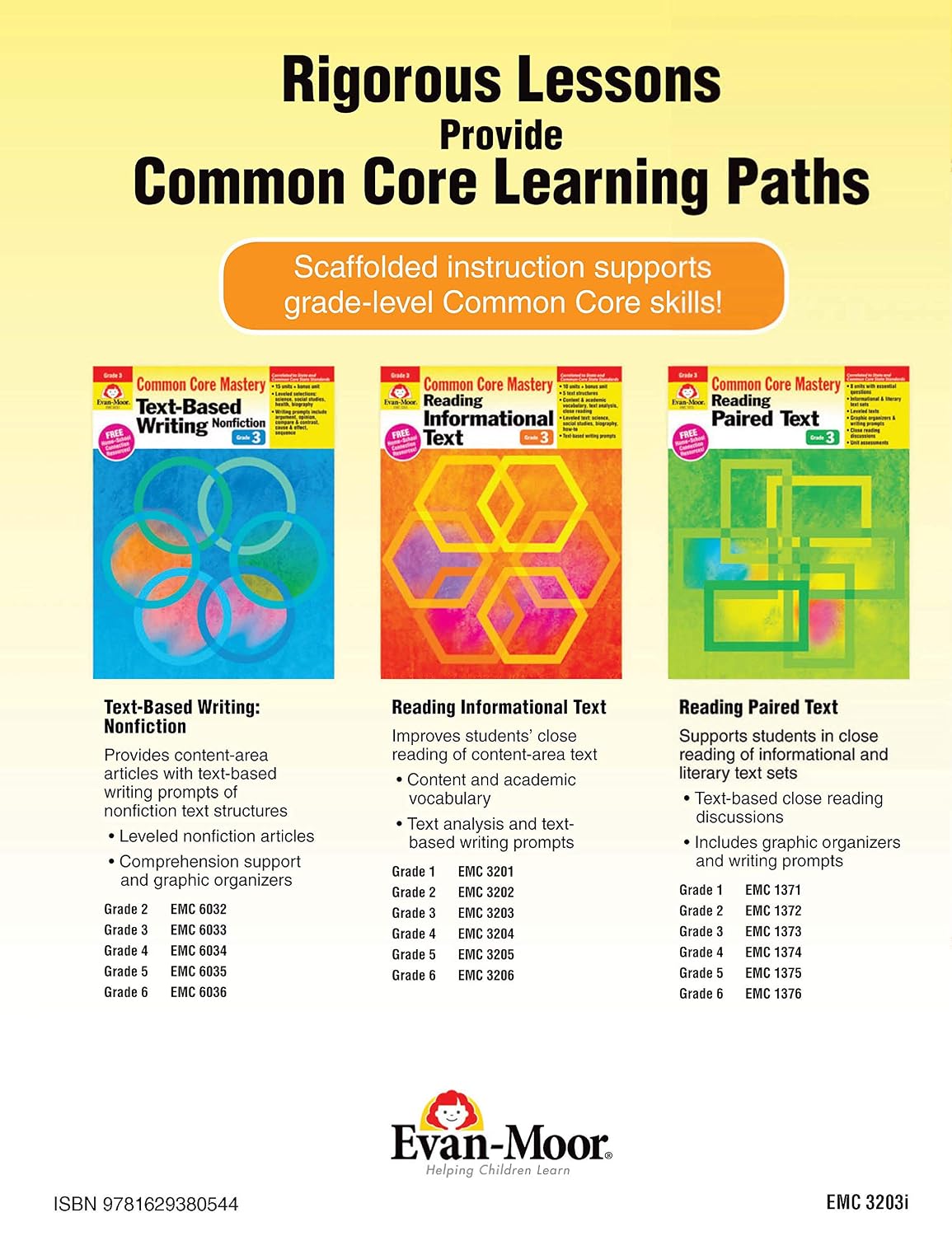Hot Evan-Moor Reading Informational Text: Common Core Mastery Book, Grade 3