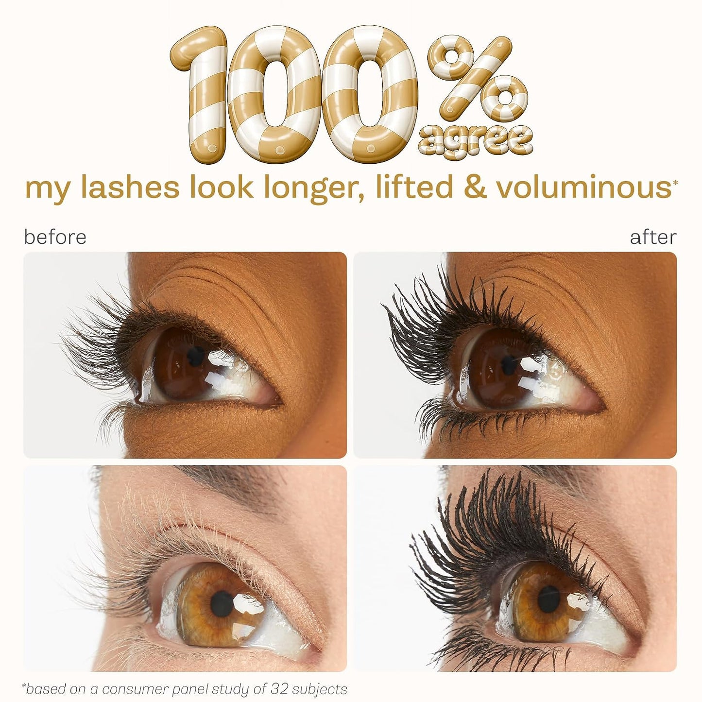 Hottarte tartelette XL tubing mascara – Lash Extensions in a Tube with Peptide, Extra-Bold Buildable Lifted Length & Volume, Smudge-Proof Longwear, Easy-to-Remove, Vegan & Cruelty-Free
