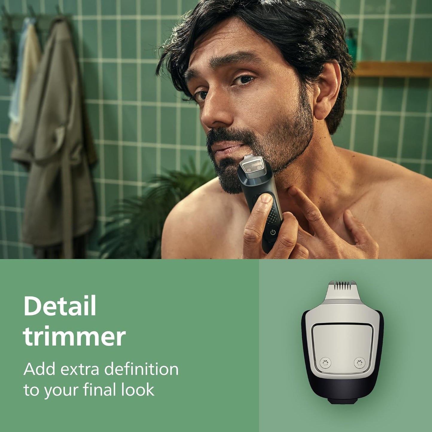 HotNorelco Philips All-in-One 3000 Series 13 in 1 Trimmer for Men, Beard Trimmer & Head Hair Clipper, Full Metal Self-Sharpening Blades & 8 Length Settings, MG3939/50