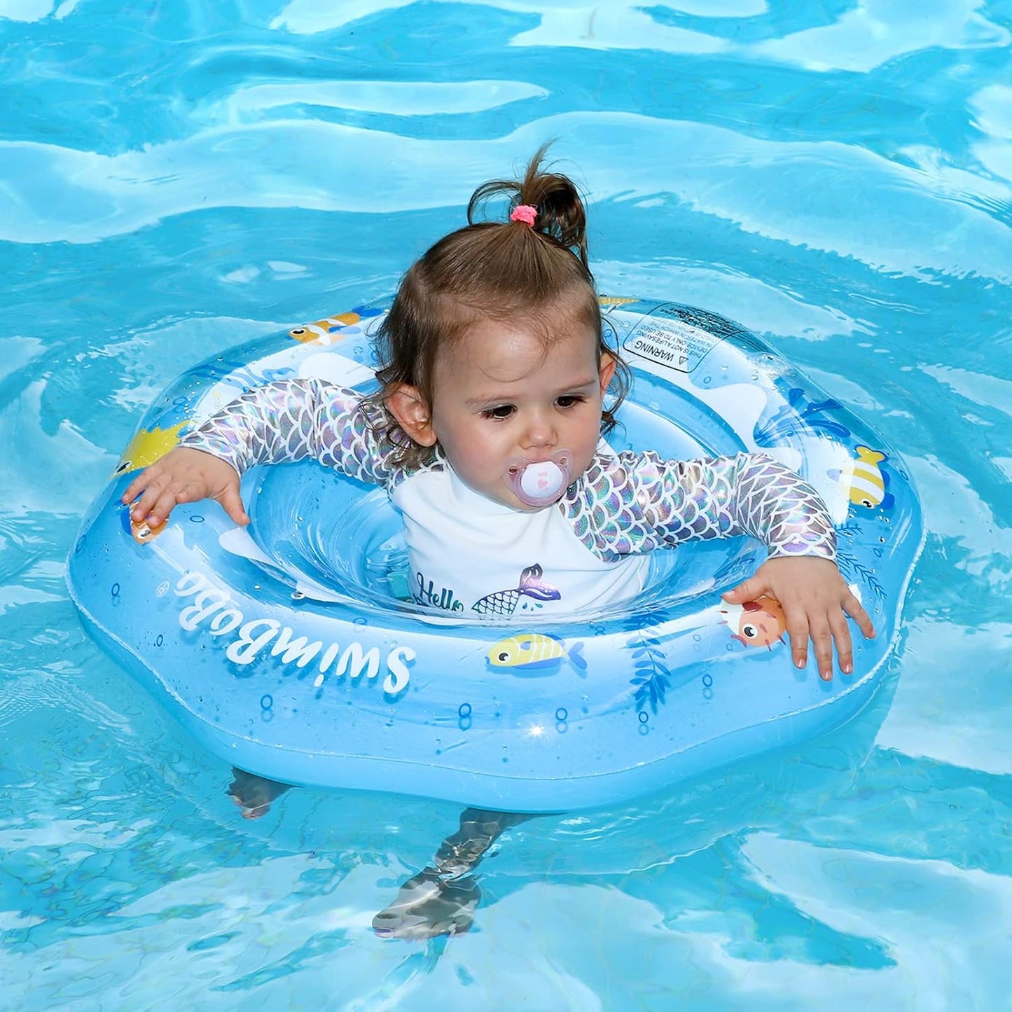 HotInflatable Baby Swimming Float with Safety Seat Fun Swimming Pool Toys for Age 6-36 Months Toddler
