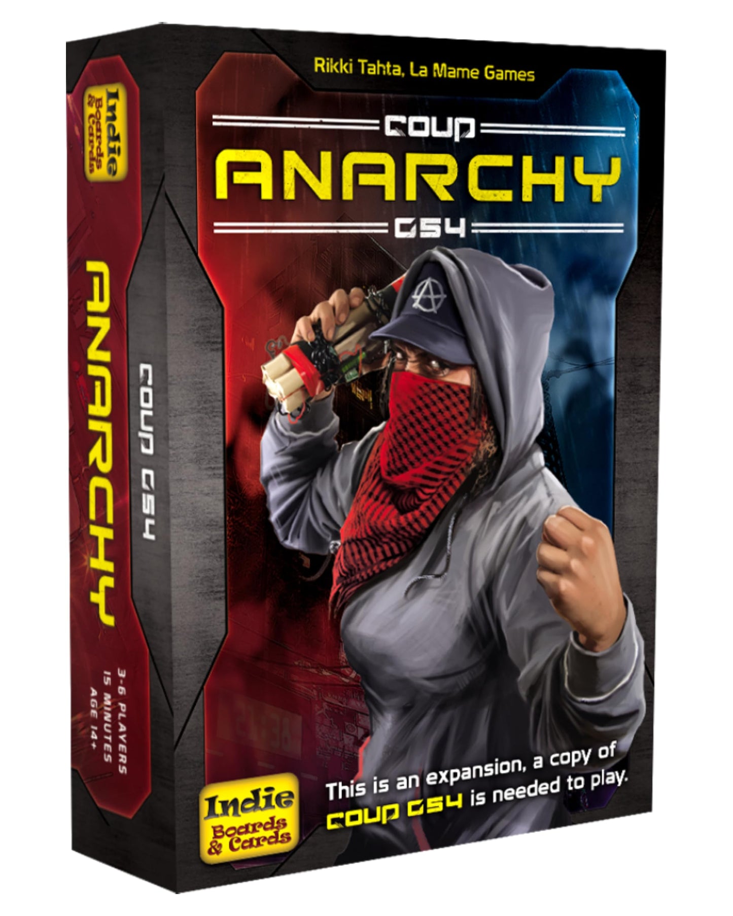 Hot Coup Card Game by Indie Boards & Cards | Fast Bluffing and Social Deduction Strategy | Hidden Roles, Deception, and Player Interaction | Quick 15-Minute Game for 2–6 Players | Adults, Teens, Families