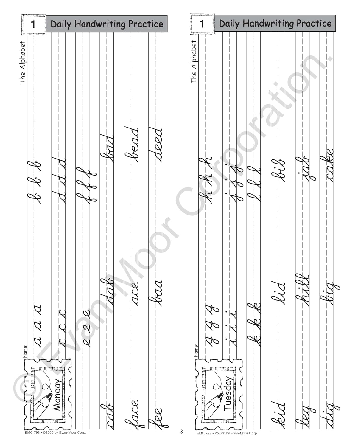 Hot Evan-Moor Daily Handwriting Practice Contemporary Cursive, Kindergarten-Grade 6, Homeschooling and Classroom Resource Workbook, Penmanship, Writing, Letter Placement, Spacing, Alphabet Synonyms